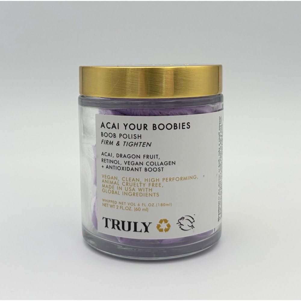 Truly Beauty Acai Your Boobies Polish Firm & Tighten 2 oz Retinol Collagen New